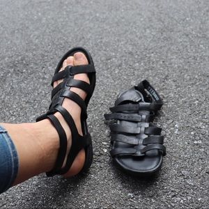 Genuine leather gladiator sandals